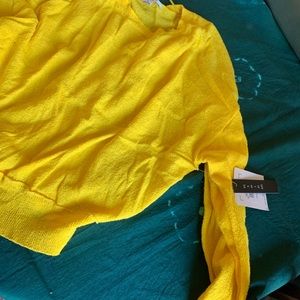 NWT O’Neill yellow sweater size S